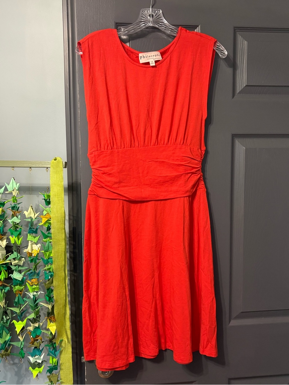 Philosophy Vibrant Red Sleeveless Midi Dress